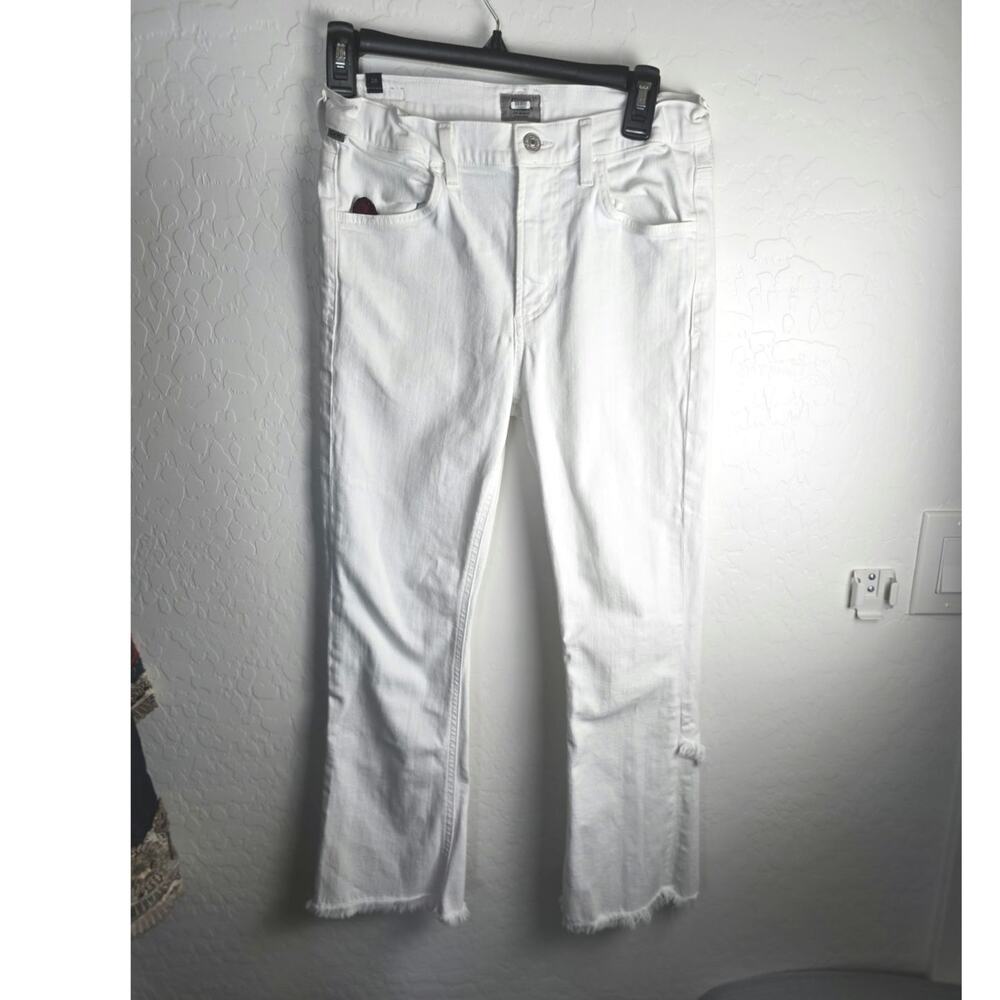 Citizens of Humanity Drew Fray High Rise Crop FLARE white size 28